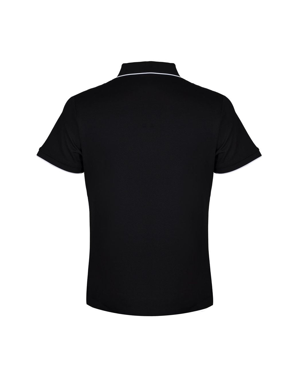 DAVID WEJ Black Marco V-Neck Polo Shirt for men