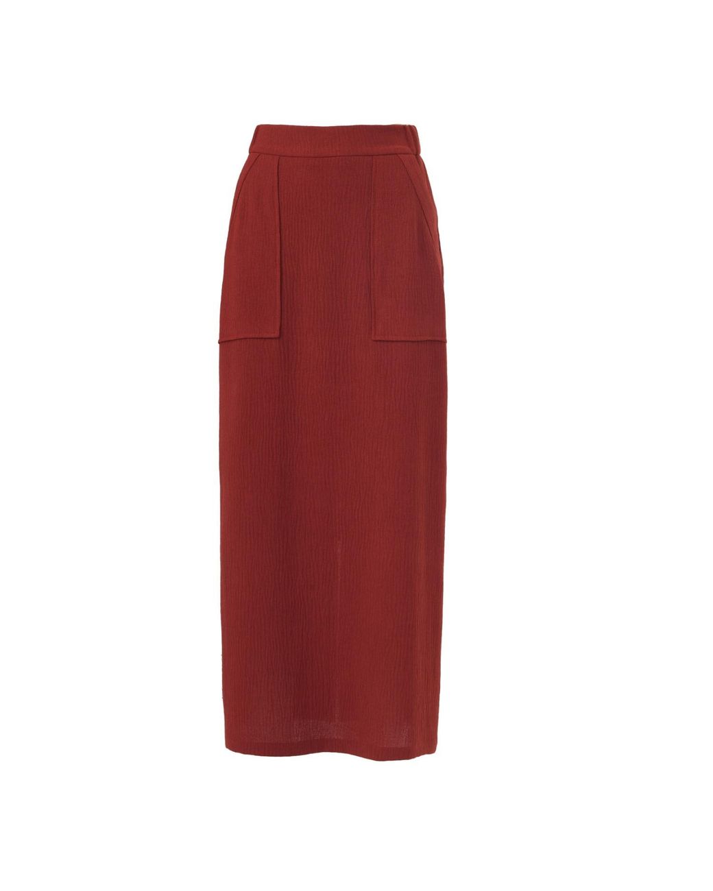 Julia Allert Red Summer Crinkled Sleeveless Top & Long Skirt Set