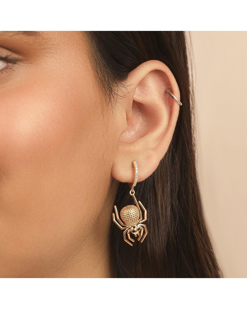 The Jewelz Metallic Blood Biter Huggies Halloween Earrings