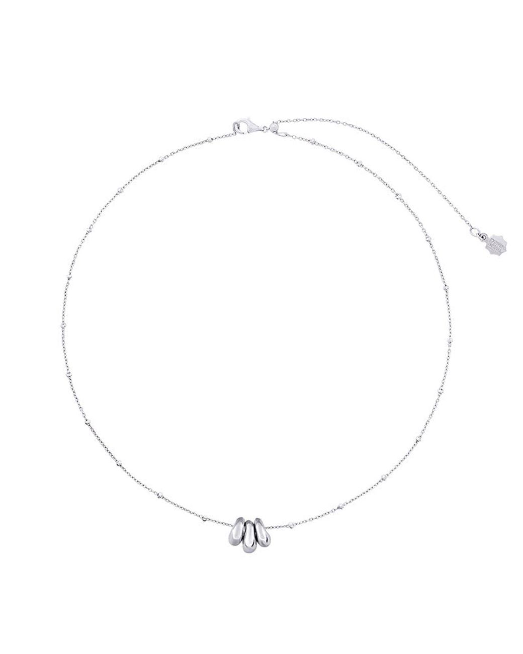 Dower & Hall White Adjustable Chain & Nugget Trio Pendant