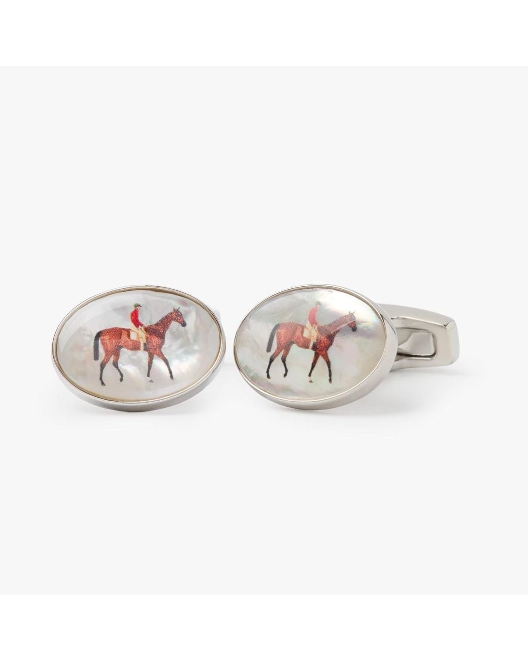 Simon Carter Multicolor Stubbs Horse Cufflink for men