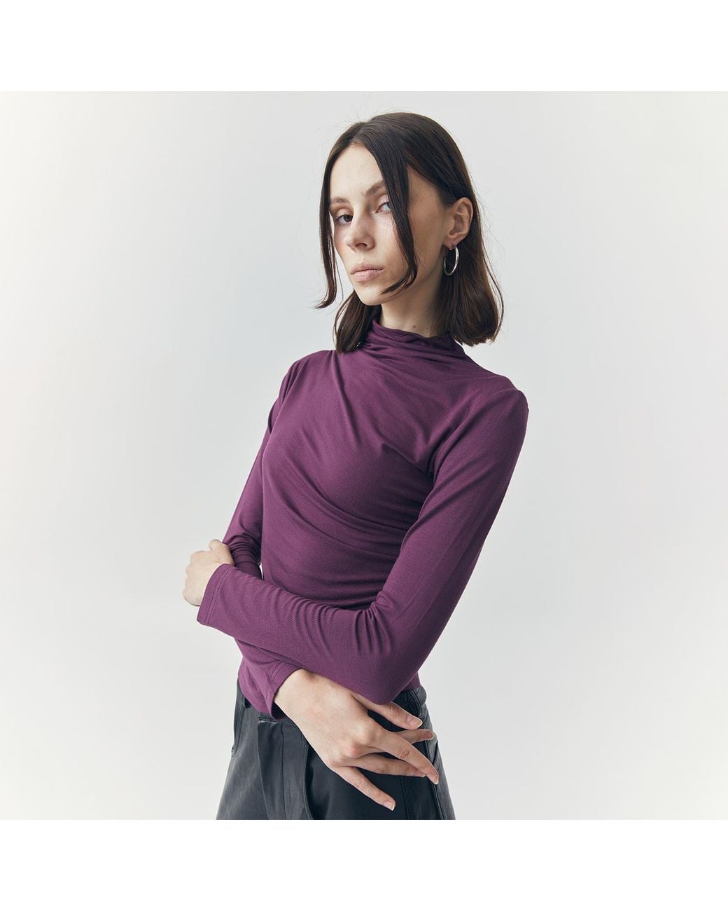 Ats the Label Purple Mira Plum Long Sleeve Top