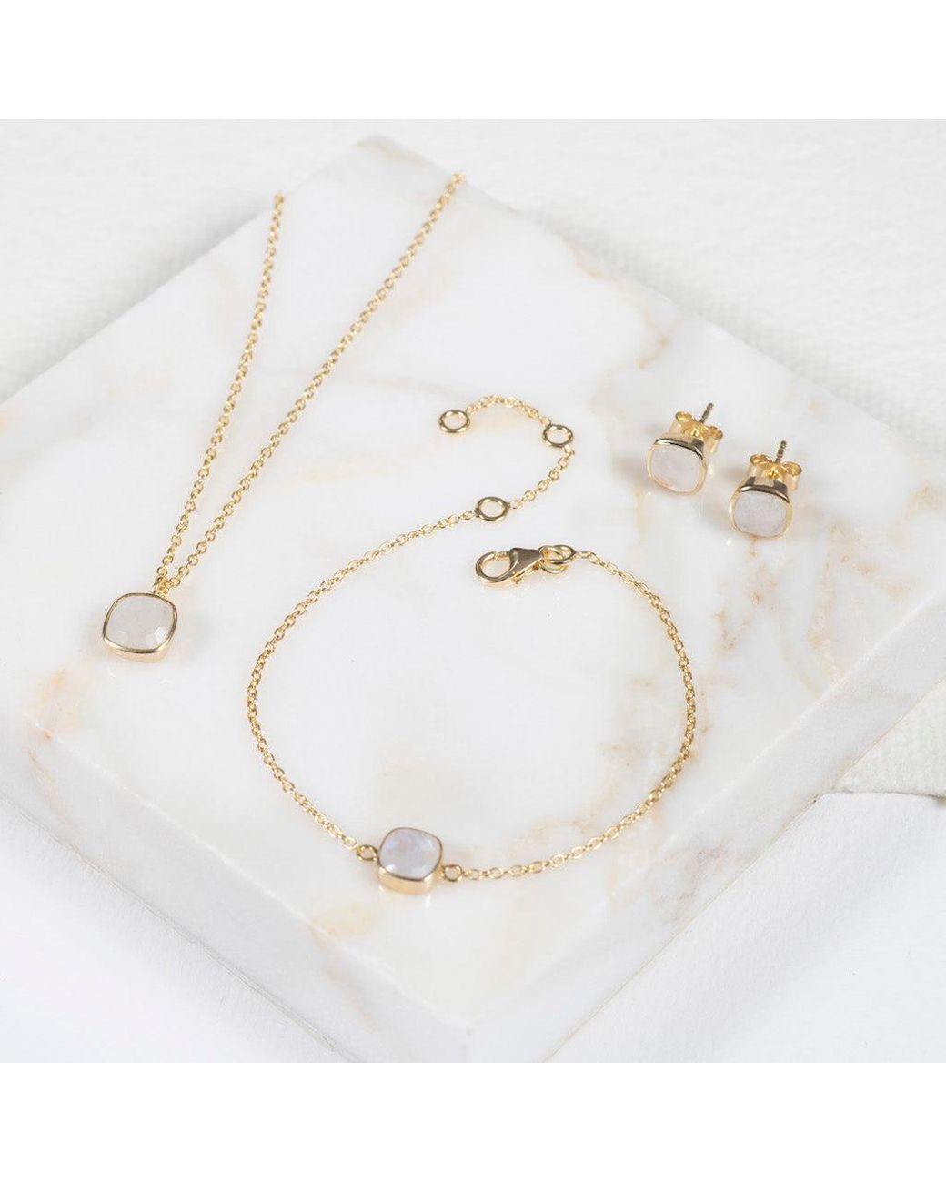 Auree Jewellery Metallic Brooklyn Moonstone & Vermeil Necklace