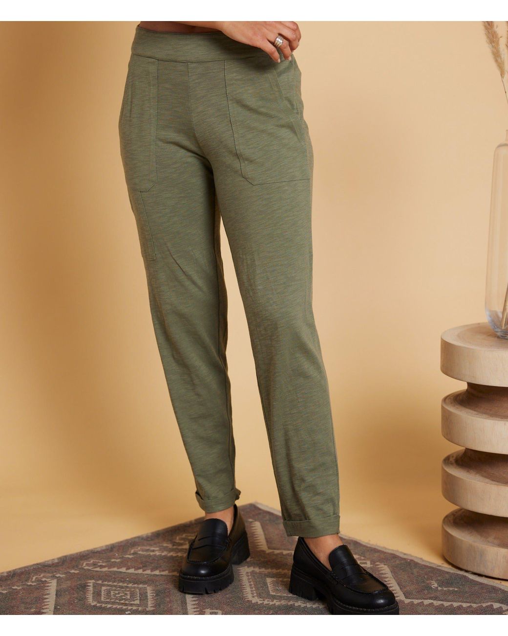 Known Supply Green Mid Rise Slim Pants