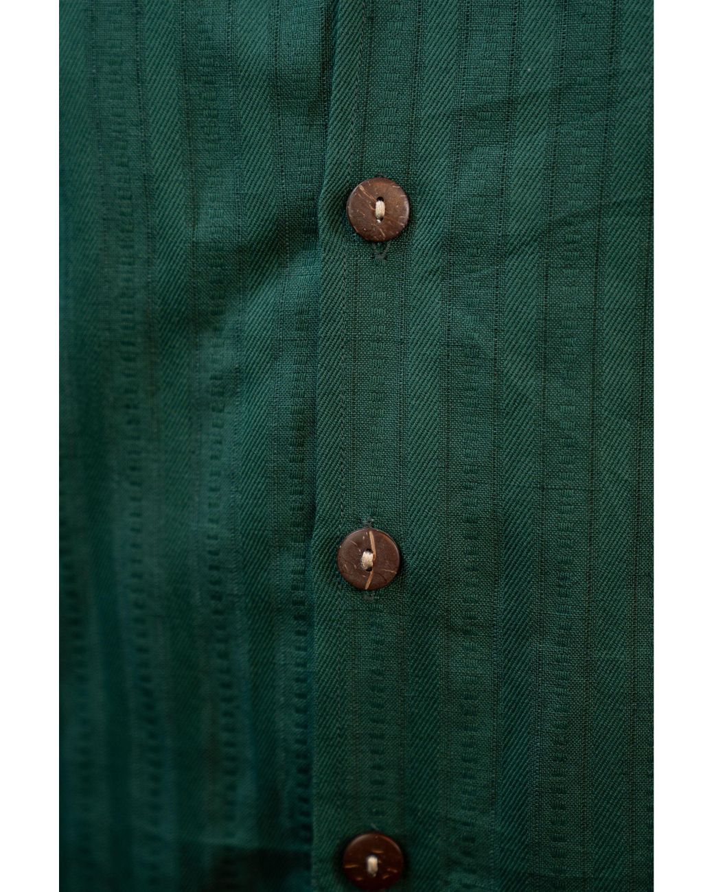 Stovaria Green Handwoven Hemp Camp Collar Shirt for men