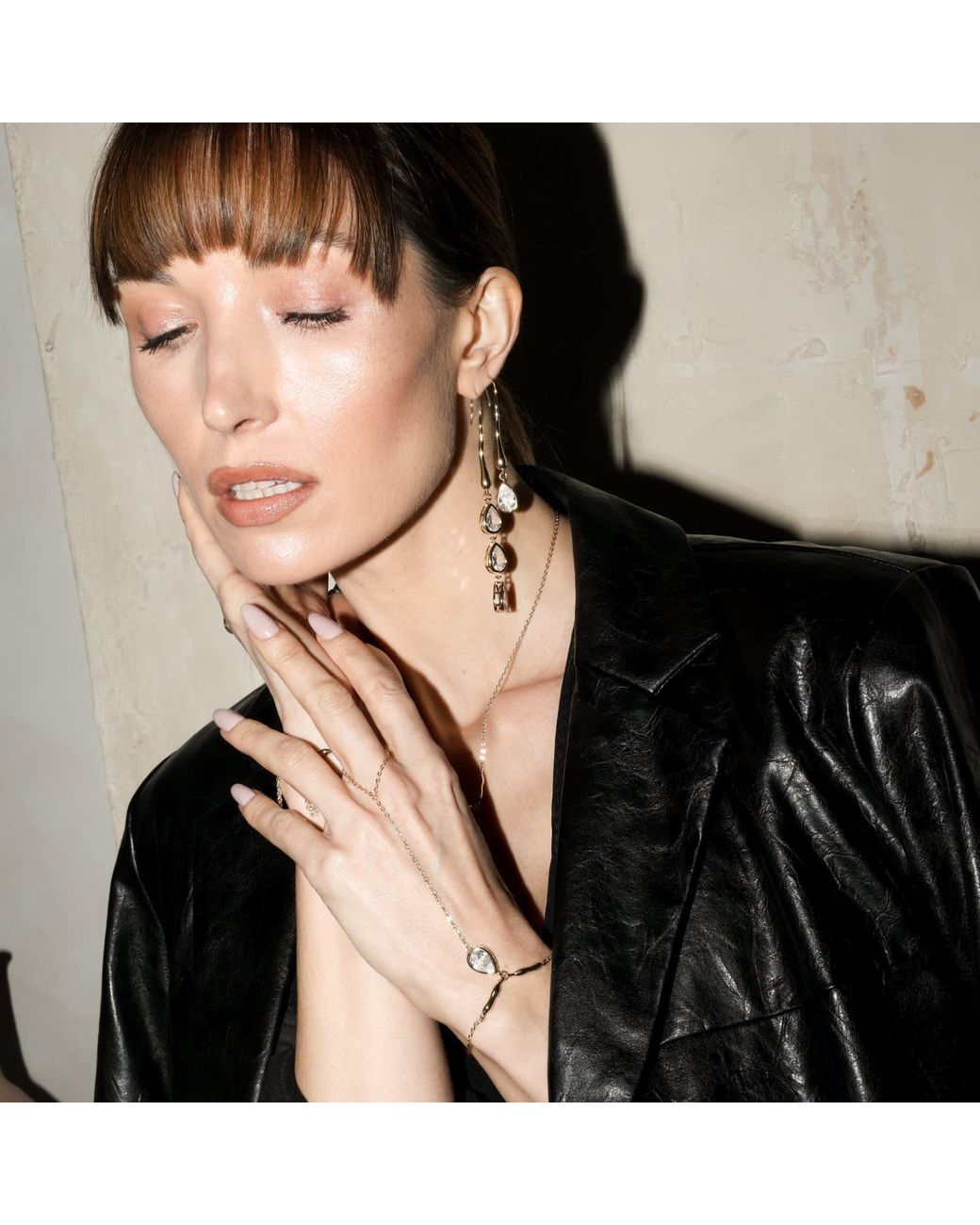 Studio Baloge Metallic Suspendue Goutte Hand Chain