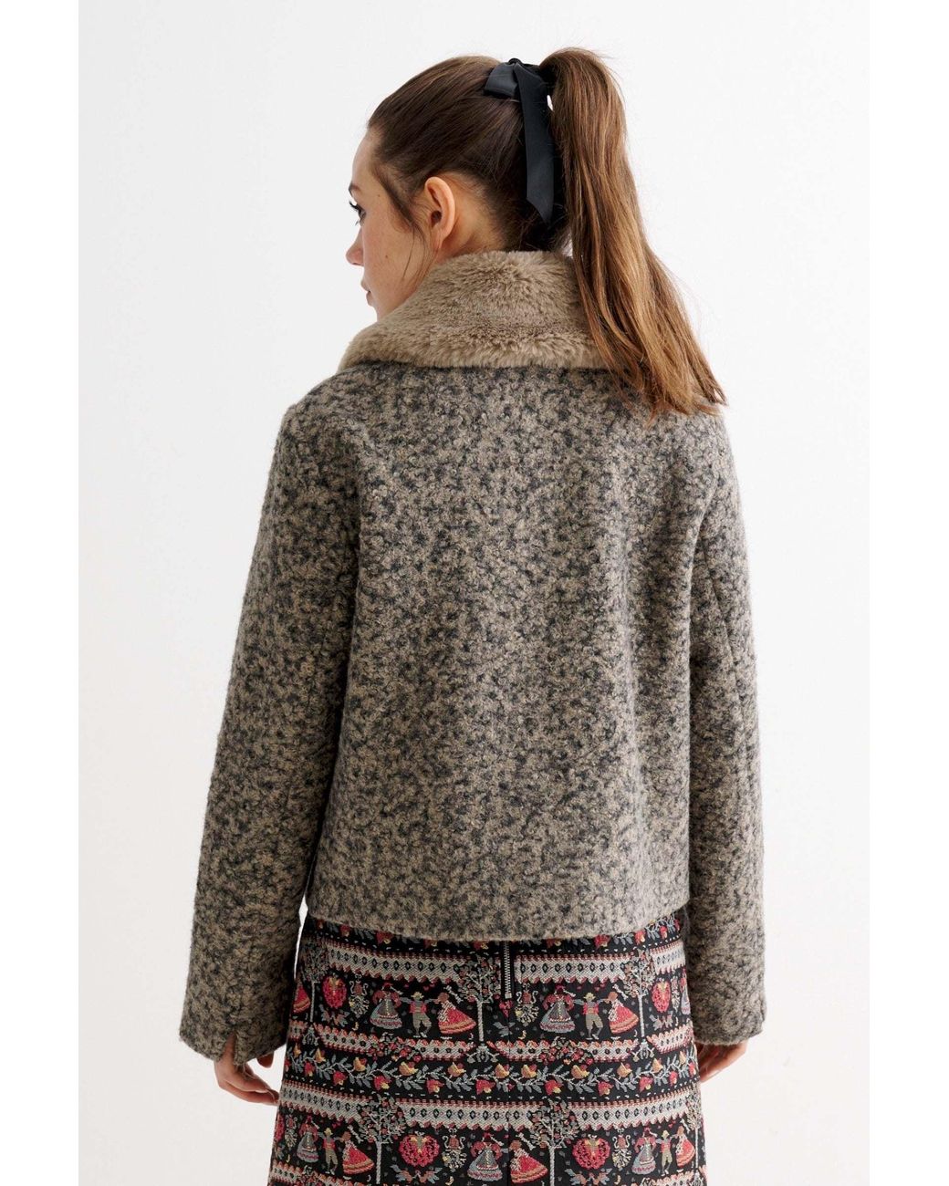Louche Brown Apple Boucle Jacket
