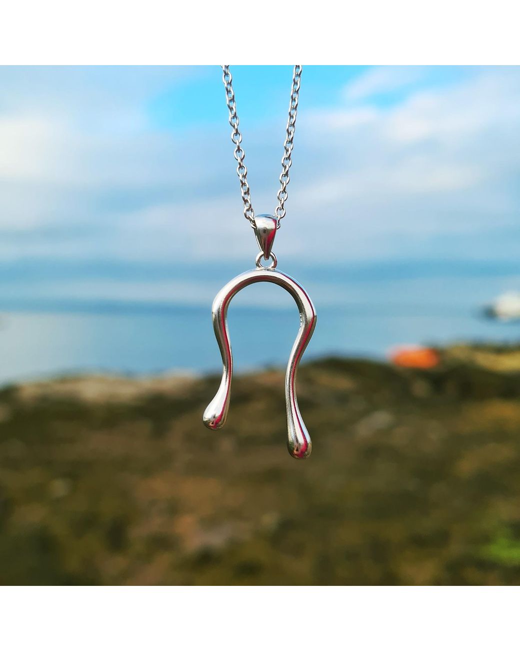 Janus Edinburgh Metallic Sterling Water Liquid Droplets Morar Necklace