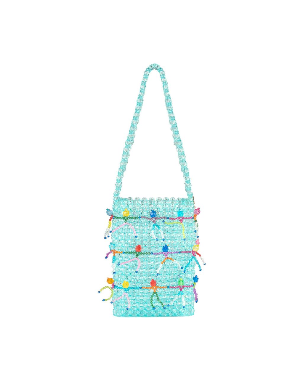 Tillie Beads Blue Mini Skeleton Bead Bag