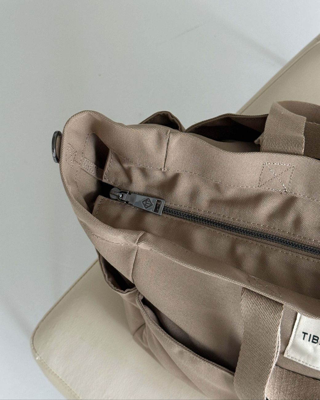 Tiba + Marl Natural T+M Canvas Pocket Tote Desert