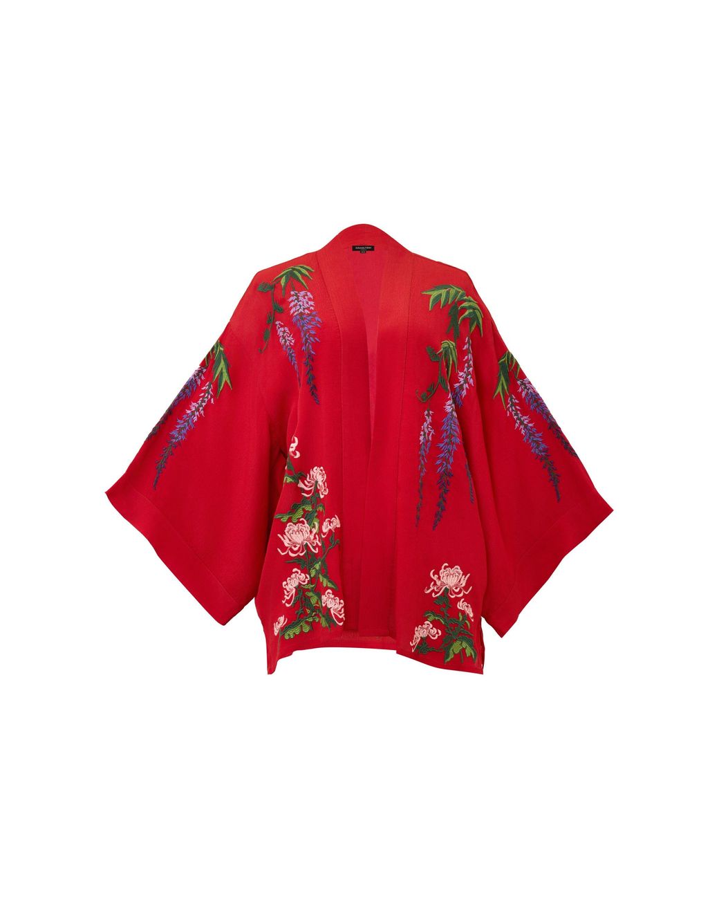 Artemis Muse Wisteria & Chrysanthemum Embroidered Fully Lined Short Kimono