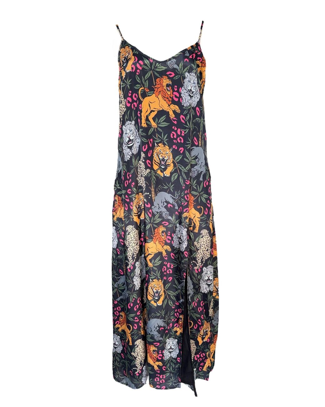 Any Old Iron Blue Big Cats Long Dress