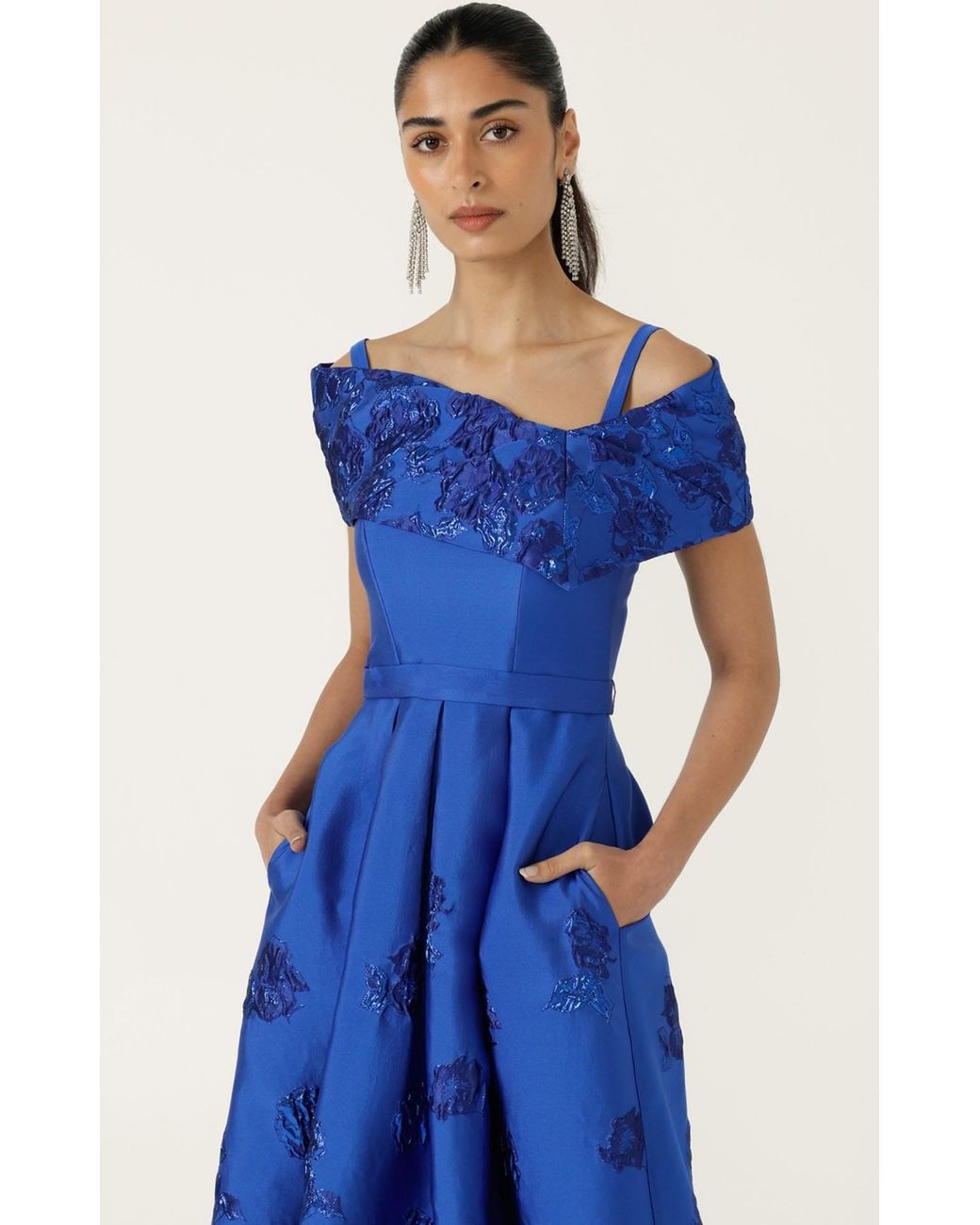 SACHA DRAKE Blue Pialle Gown