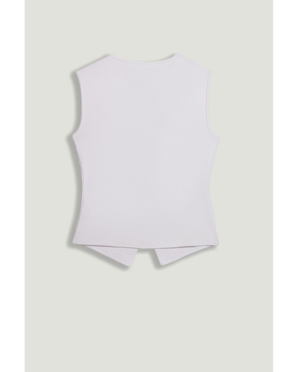 Nocturne Gray Ivory Embellished Sleeveless Knit Top