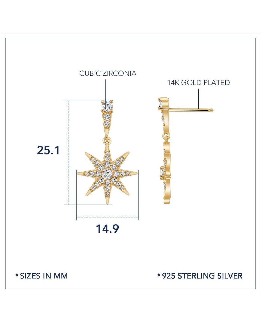 Diamonbliss Metallic Marilyn Monroe Hollywood Star Earrings