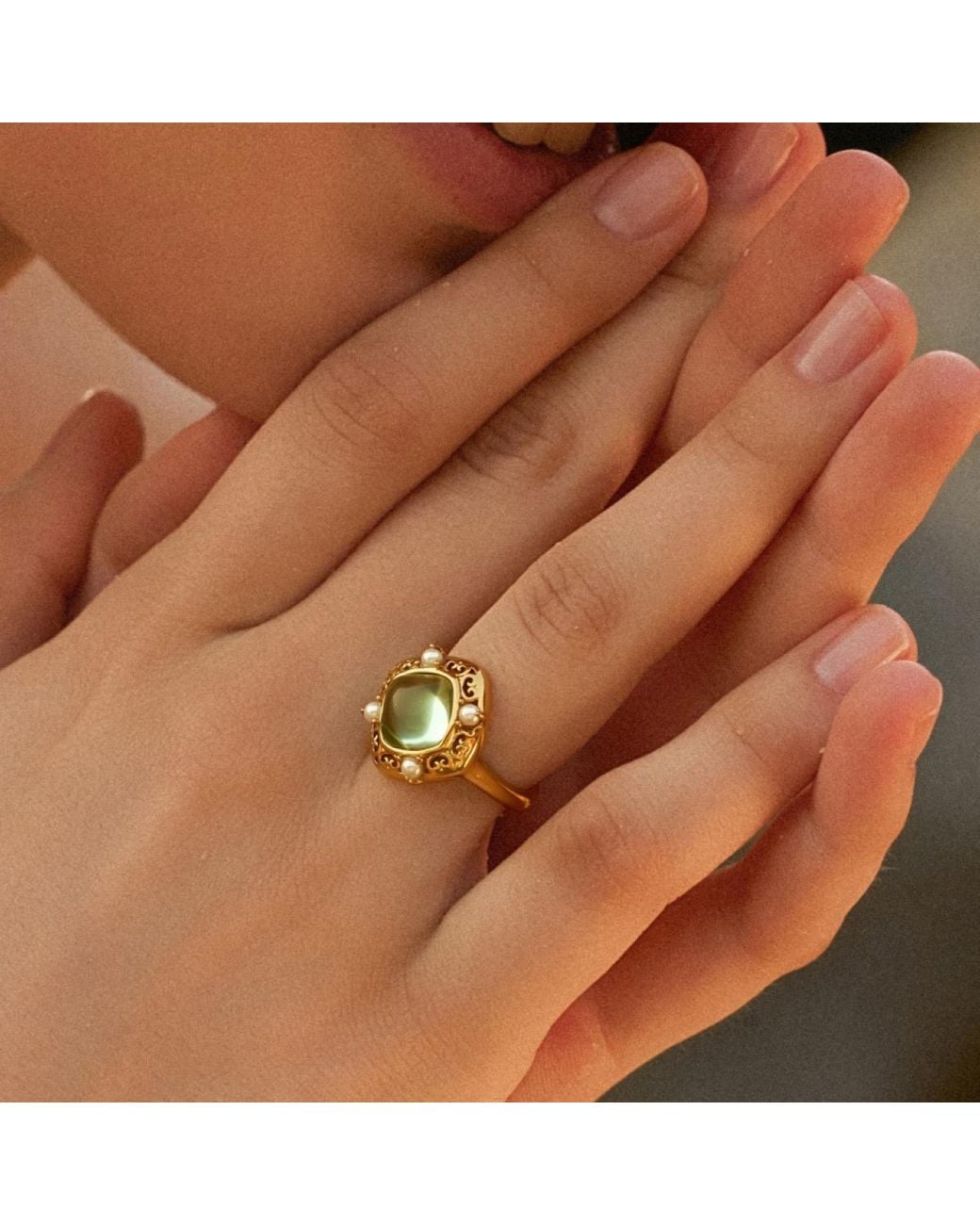 Retro Chic Metallic Princess Anna Ring
