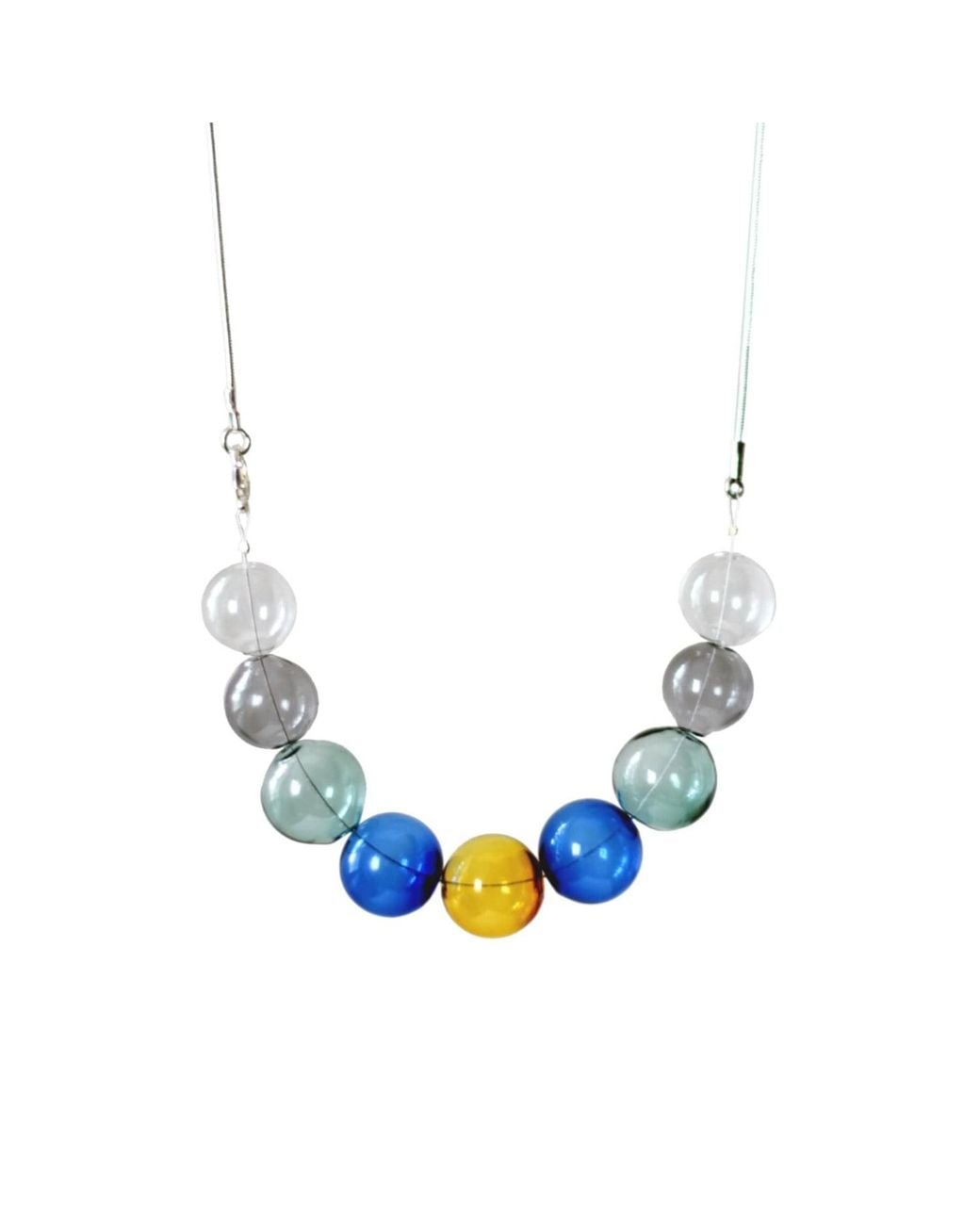 Laura Daili Blue Northern Lights Bubble Necklace