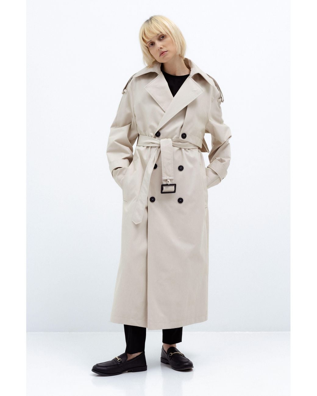 InAvati Natural Neutrals Oversized Trench Coat