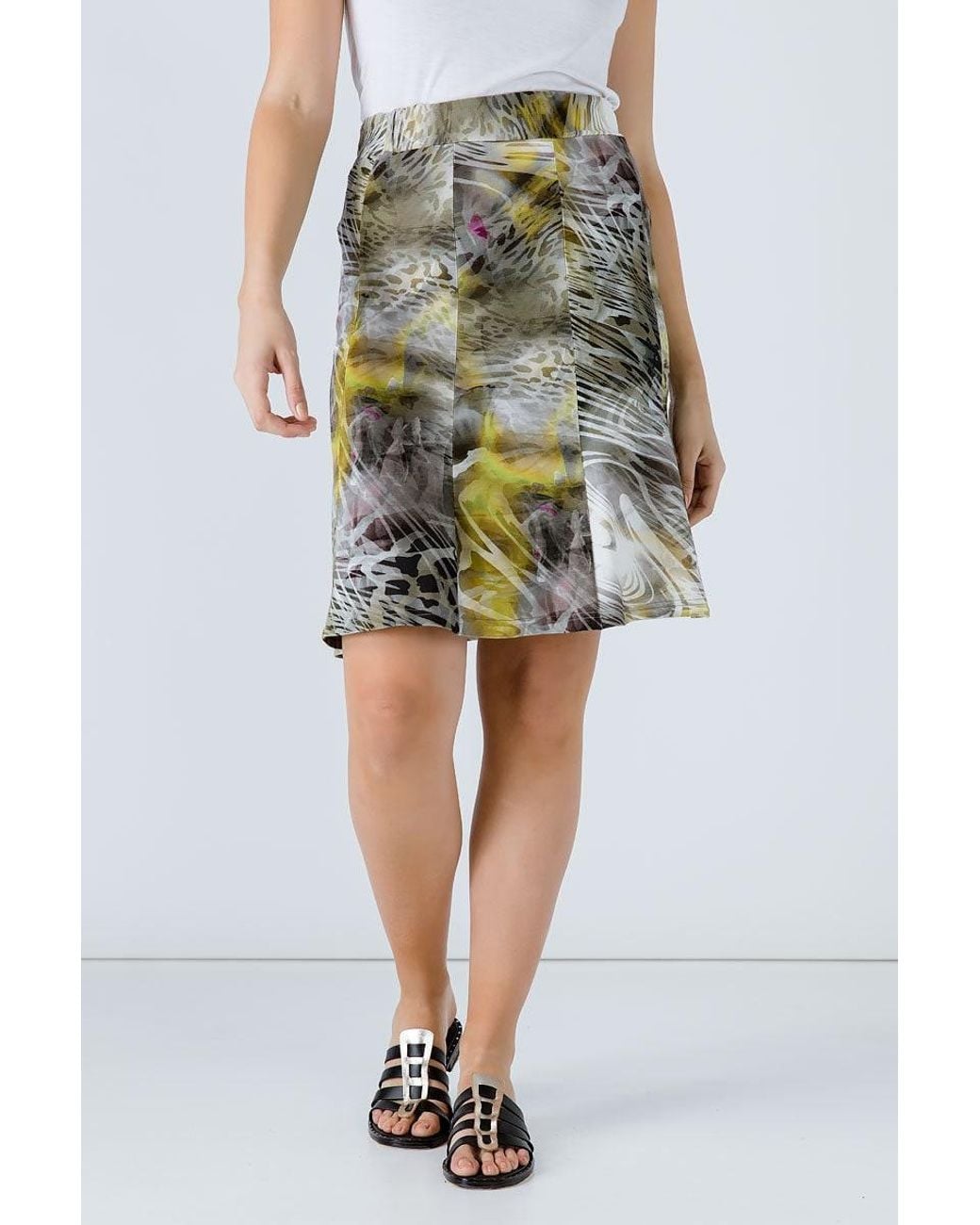 Conquista Green A-Line Skirt