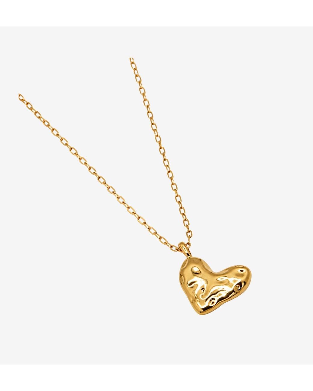 Uchi and Soto Metallic Kokoro Molten Heart Necklace