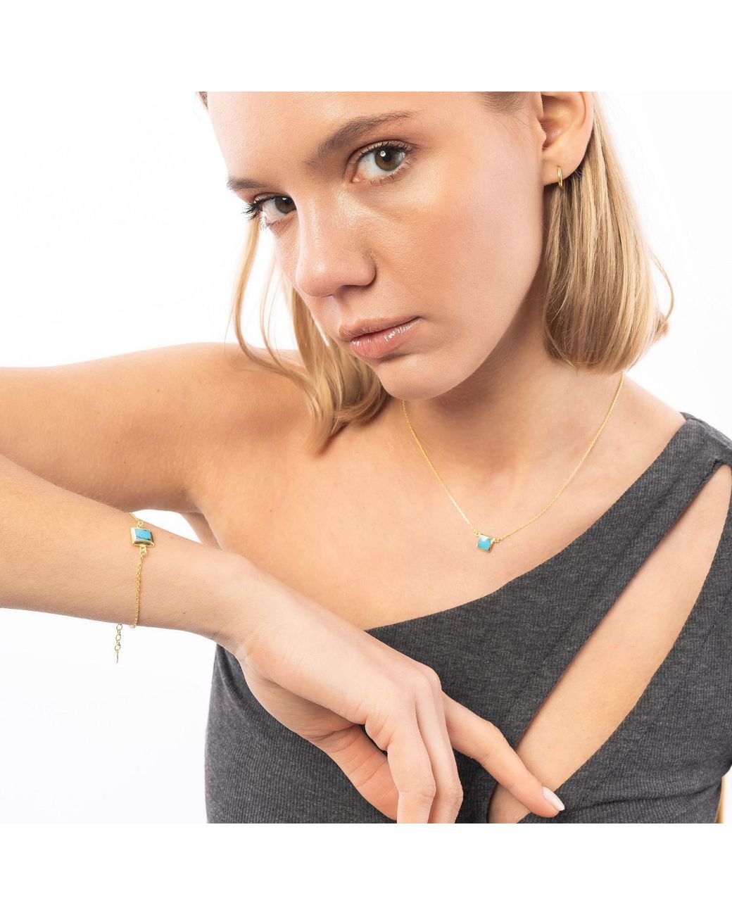 Spero London Metallic Square Sterling Bracelet