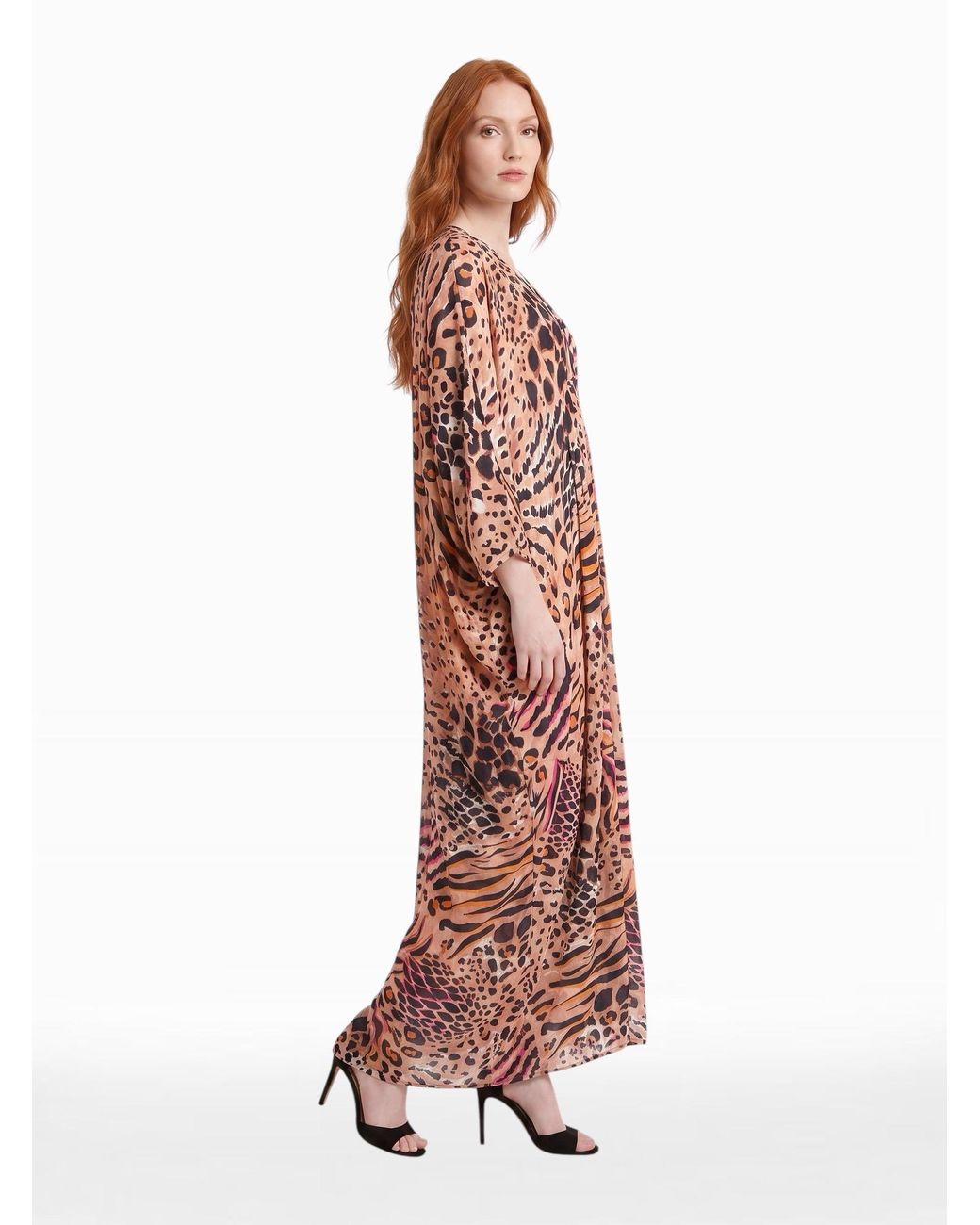 Any Old Iron White Neutrals Neutral Animal Kaftan