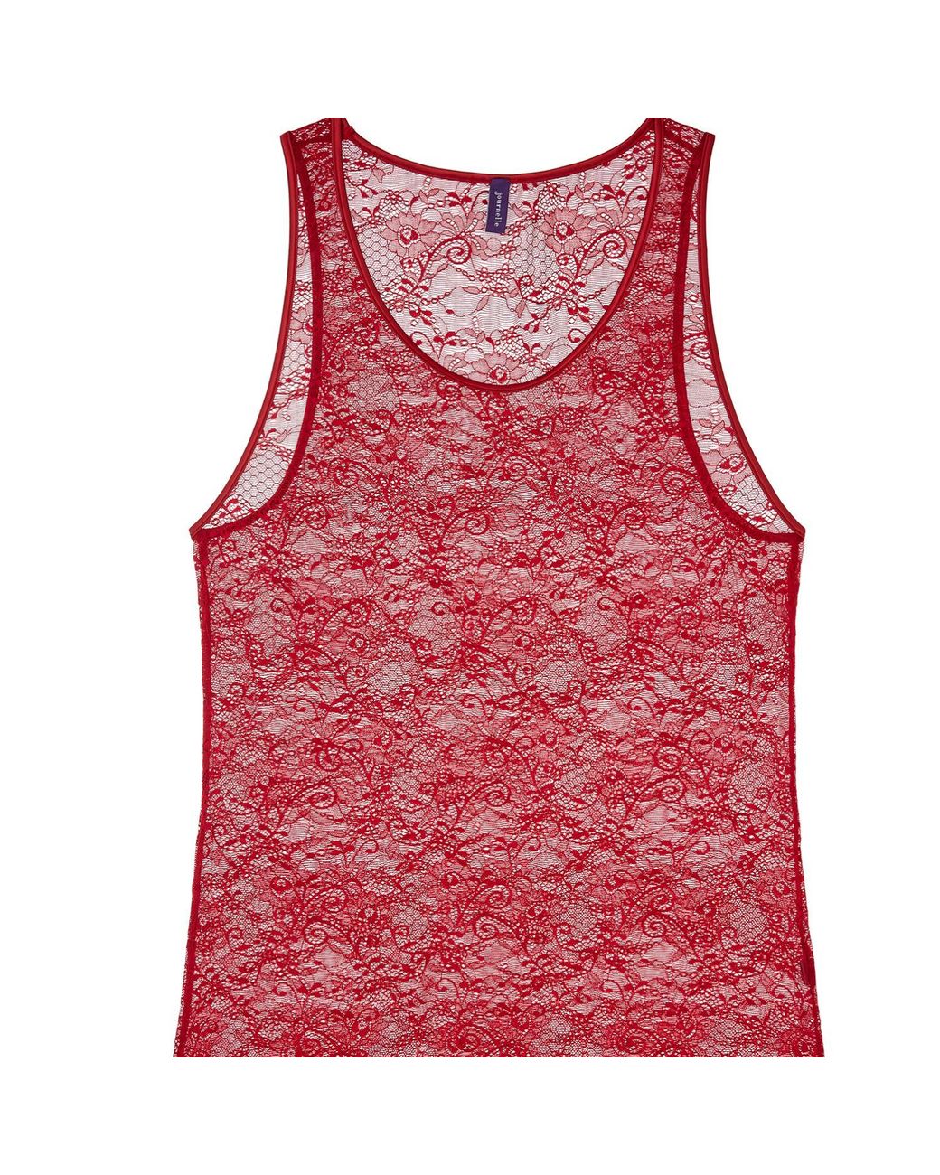 Journelle Red Sapna Tank Claret for men