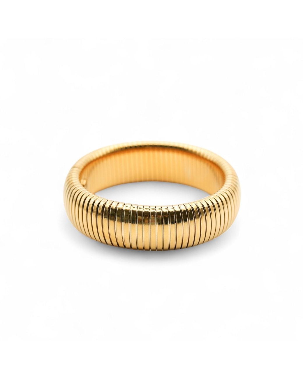 Miss Cecilia Metallic Ribbed Flex Bangle
