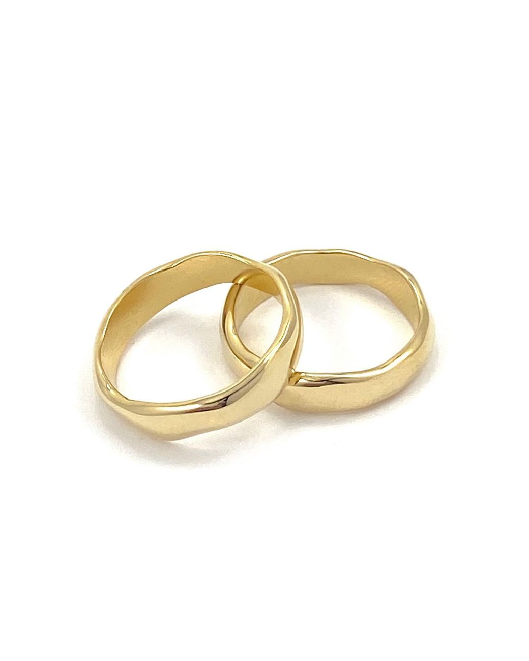 Biko Jewellery Metallic Wavi Ring Thin