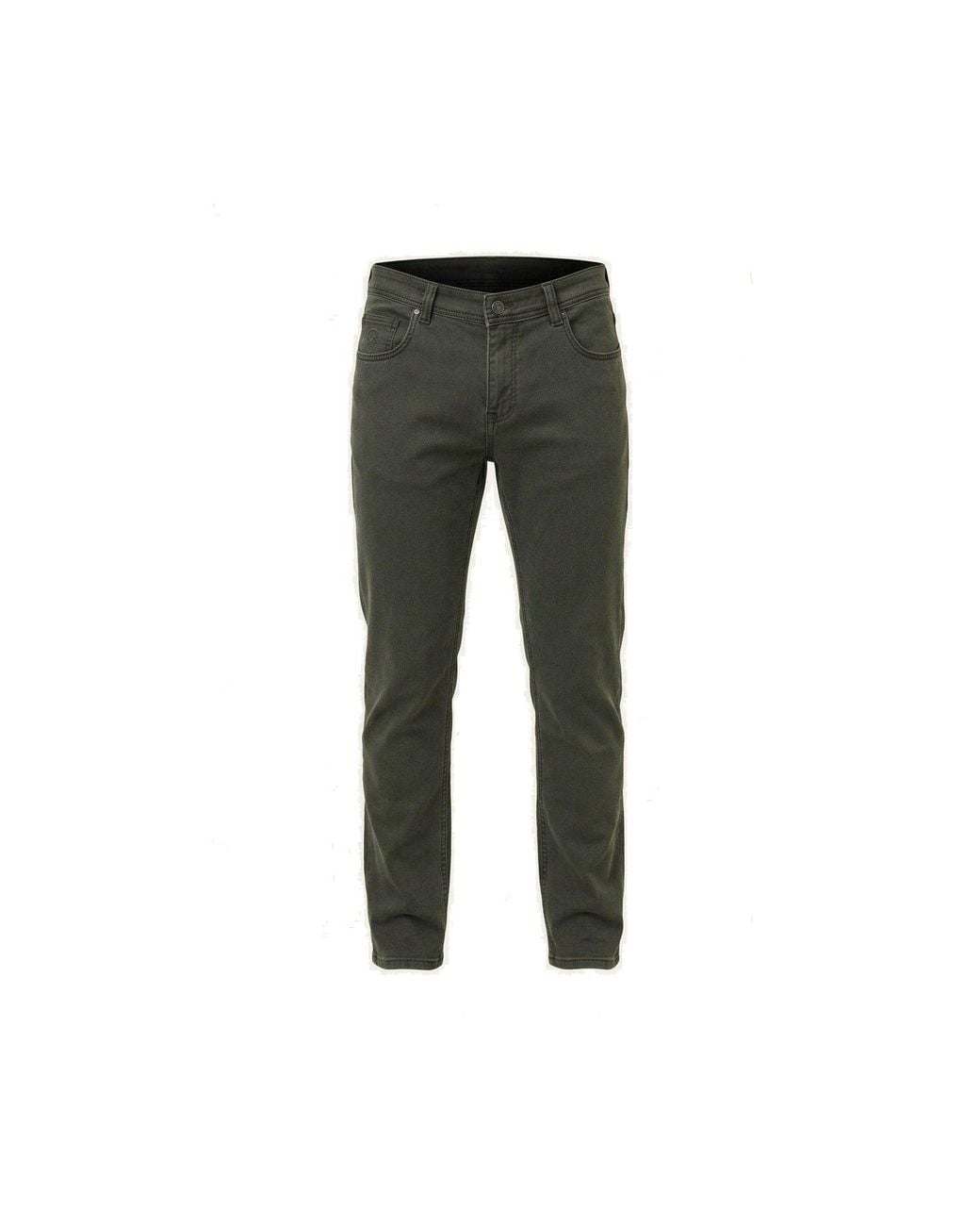 Ron Tomson Green Super Soft 5-Pocket Style Pants for men