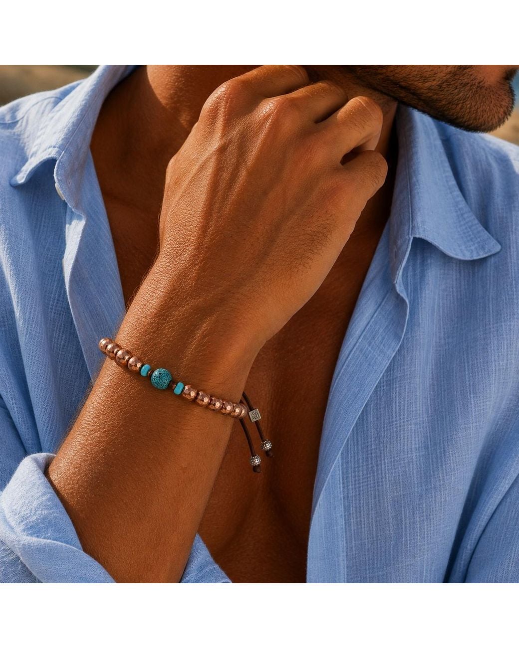 Persia Dona Jewelry Red Copper Bracelet for men