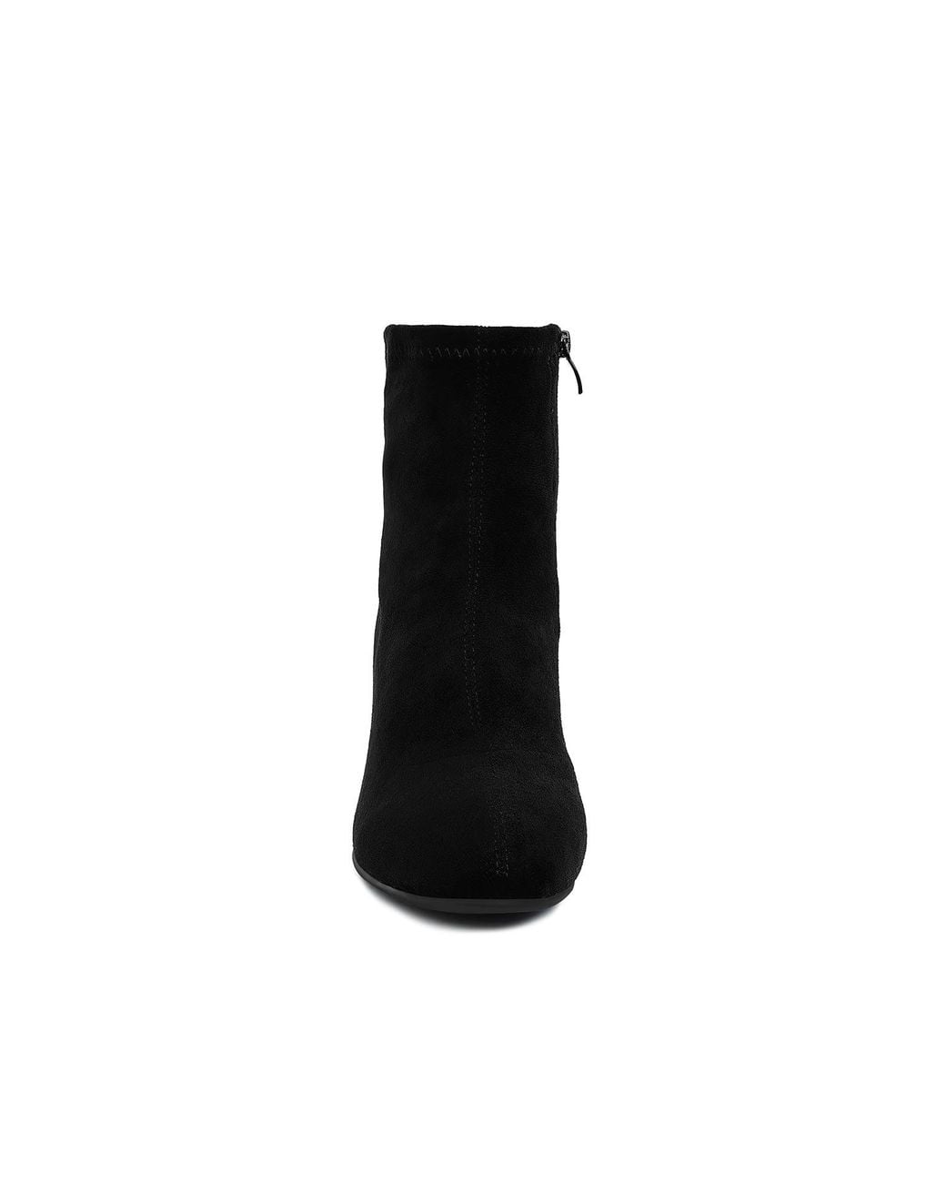 Rag & Co Black Chena Rhinestones Embellished Block Heel Boots