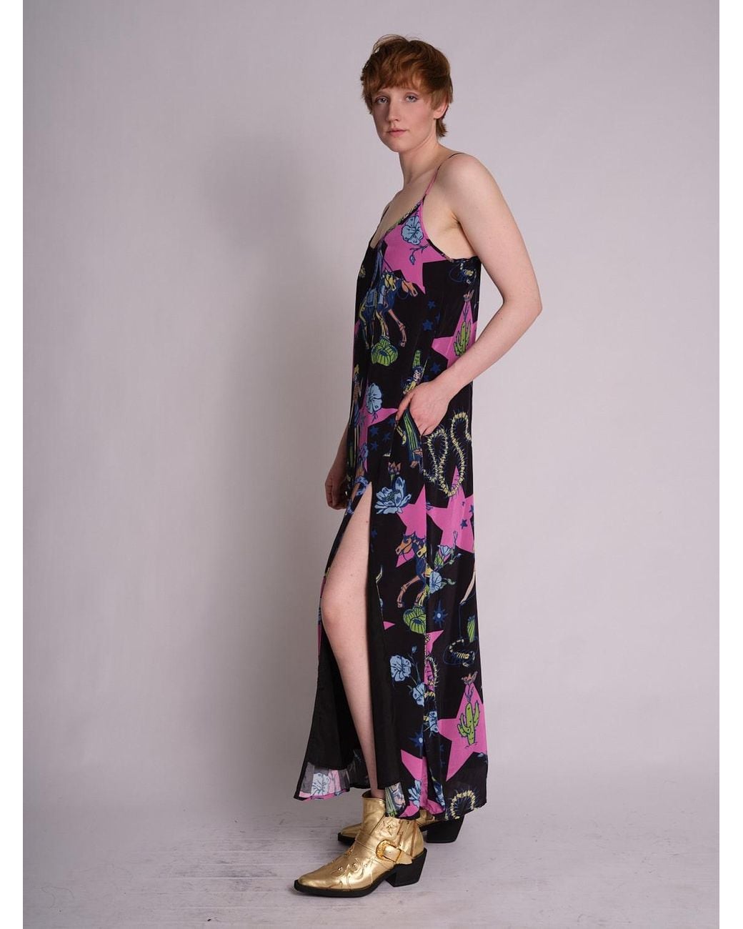 Any Old Iron White Circus Rider Star Long Dress
