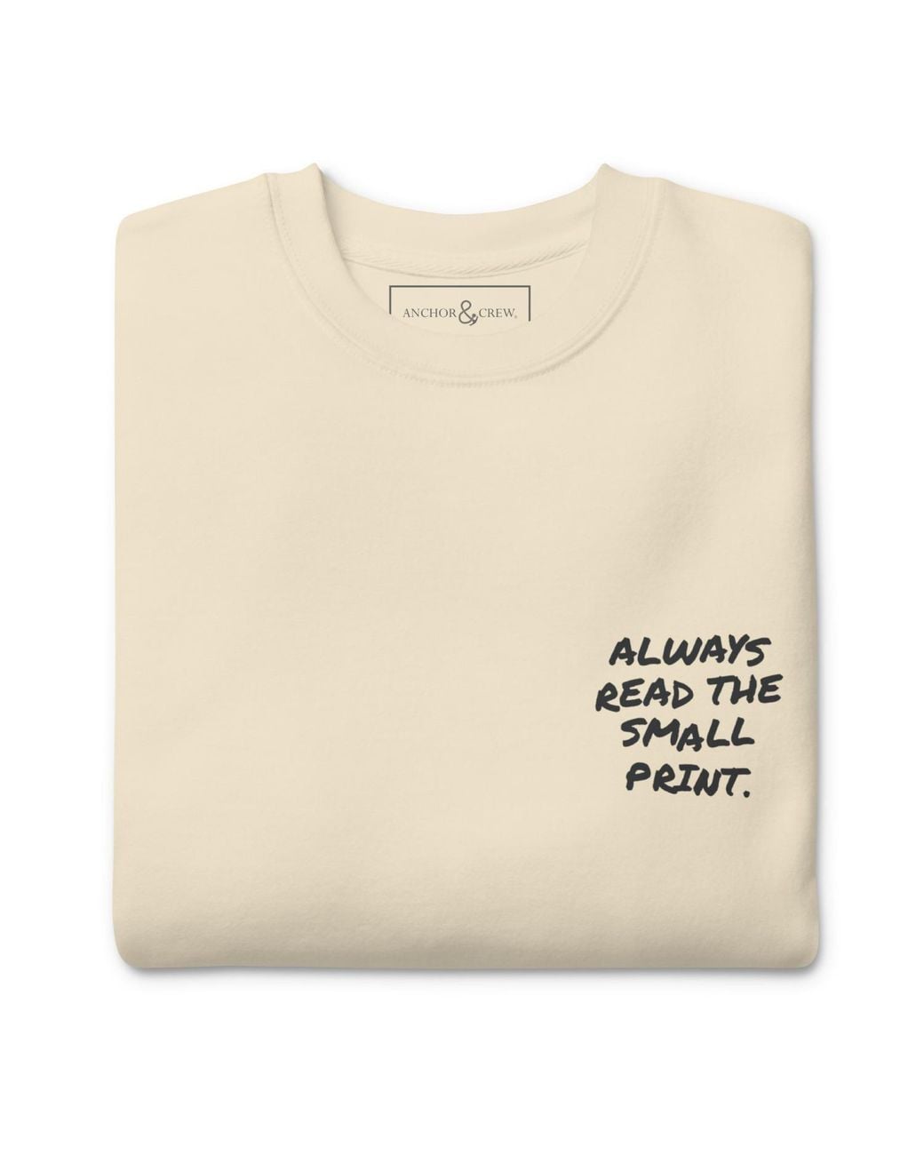 Anchor and Crew Neutrals Natural Small Print Annotations Organic Cotton Sweatshirt
