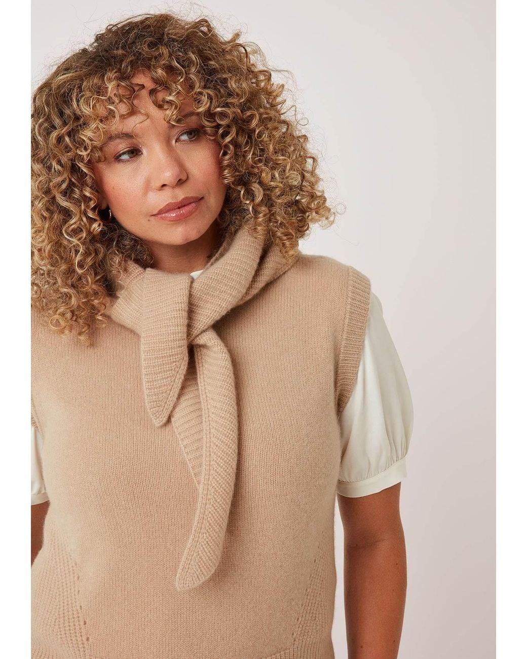 Loop Cashmere Natural Neutrals Cashmere Triangle Scarf