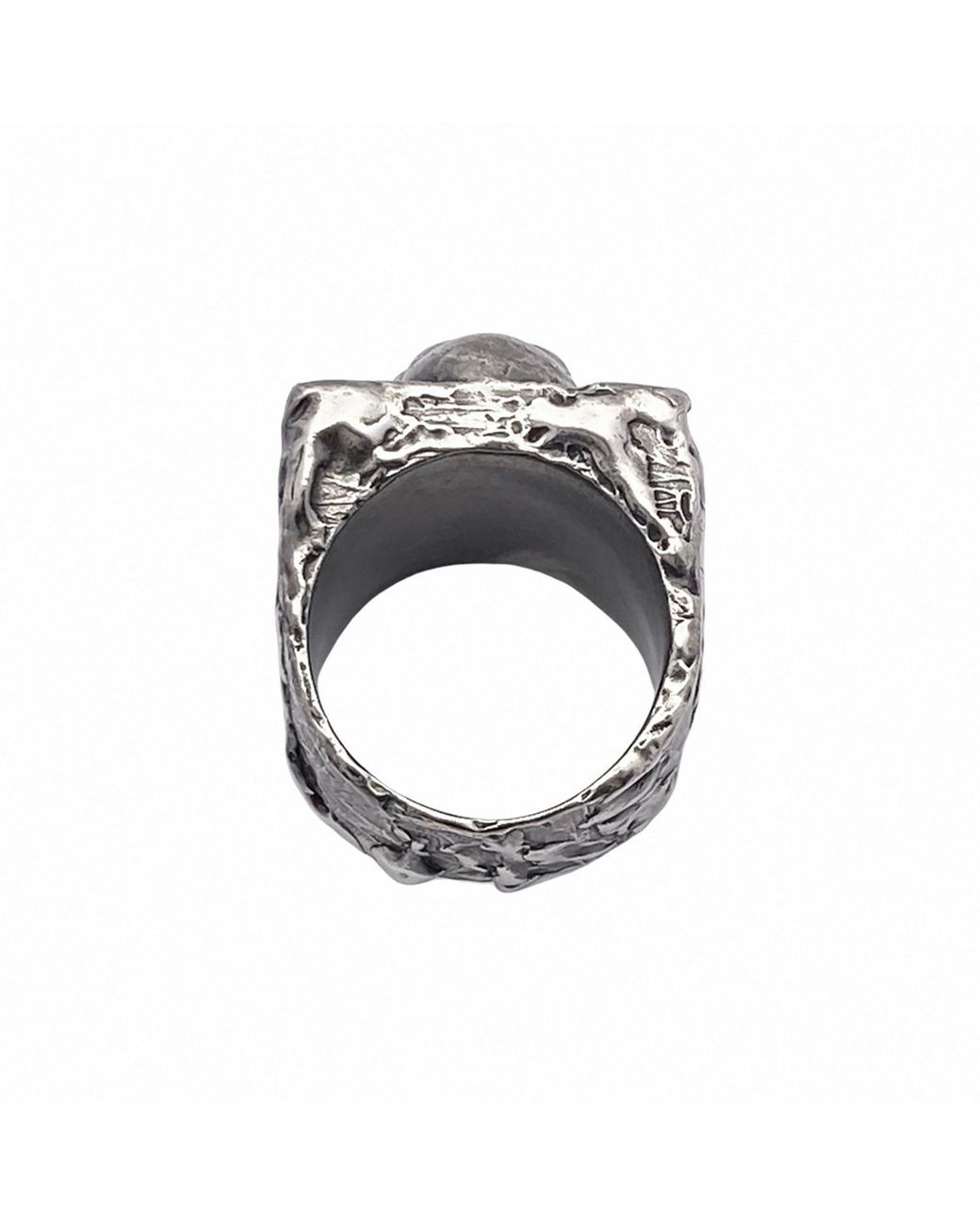 Moca Jewellery Gray Buddha Signet Ring