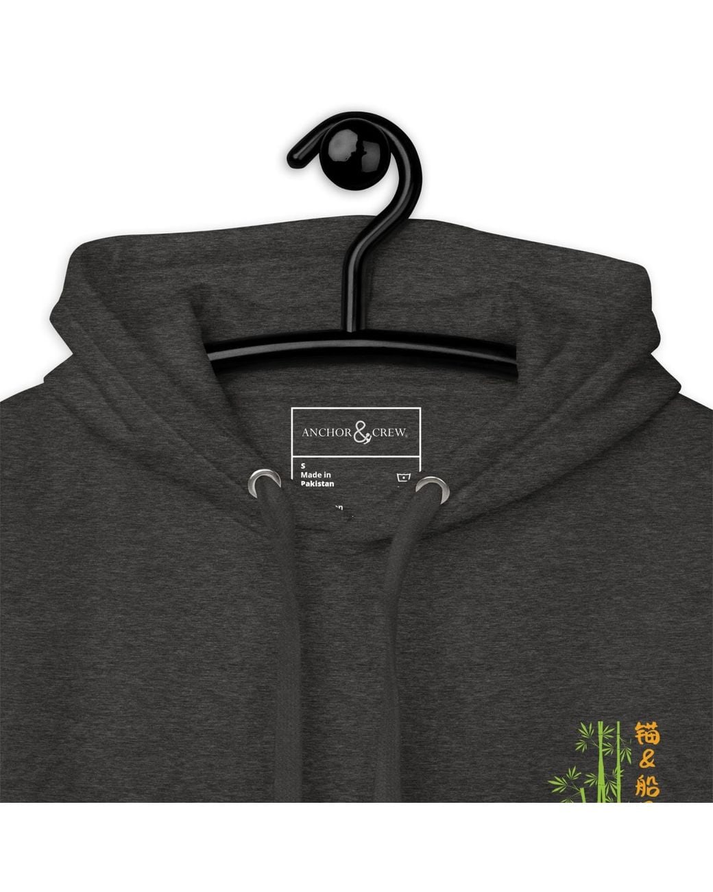 Anchor and Crew Gray Heather Great Wall Of China Landmark Cotton Blend Hoodie