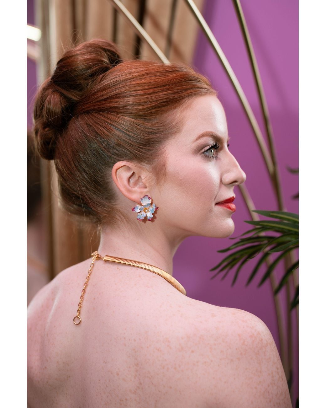 The Pink Reef Metallic Paris Stud