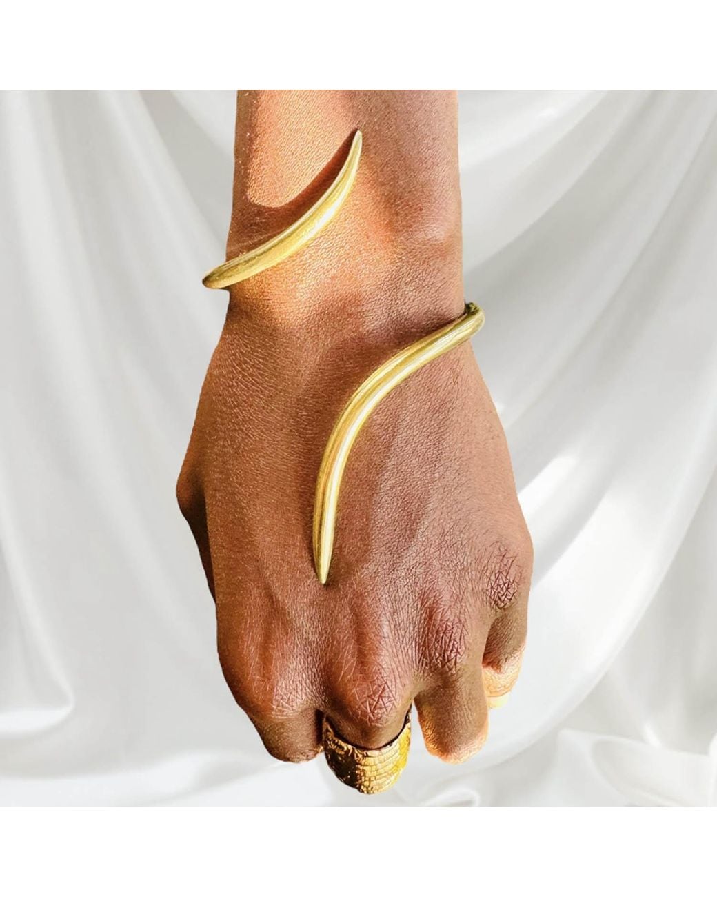 Aki Roc Jewelry Metallic Inca Cuff Bracelet