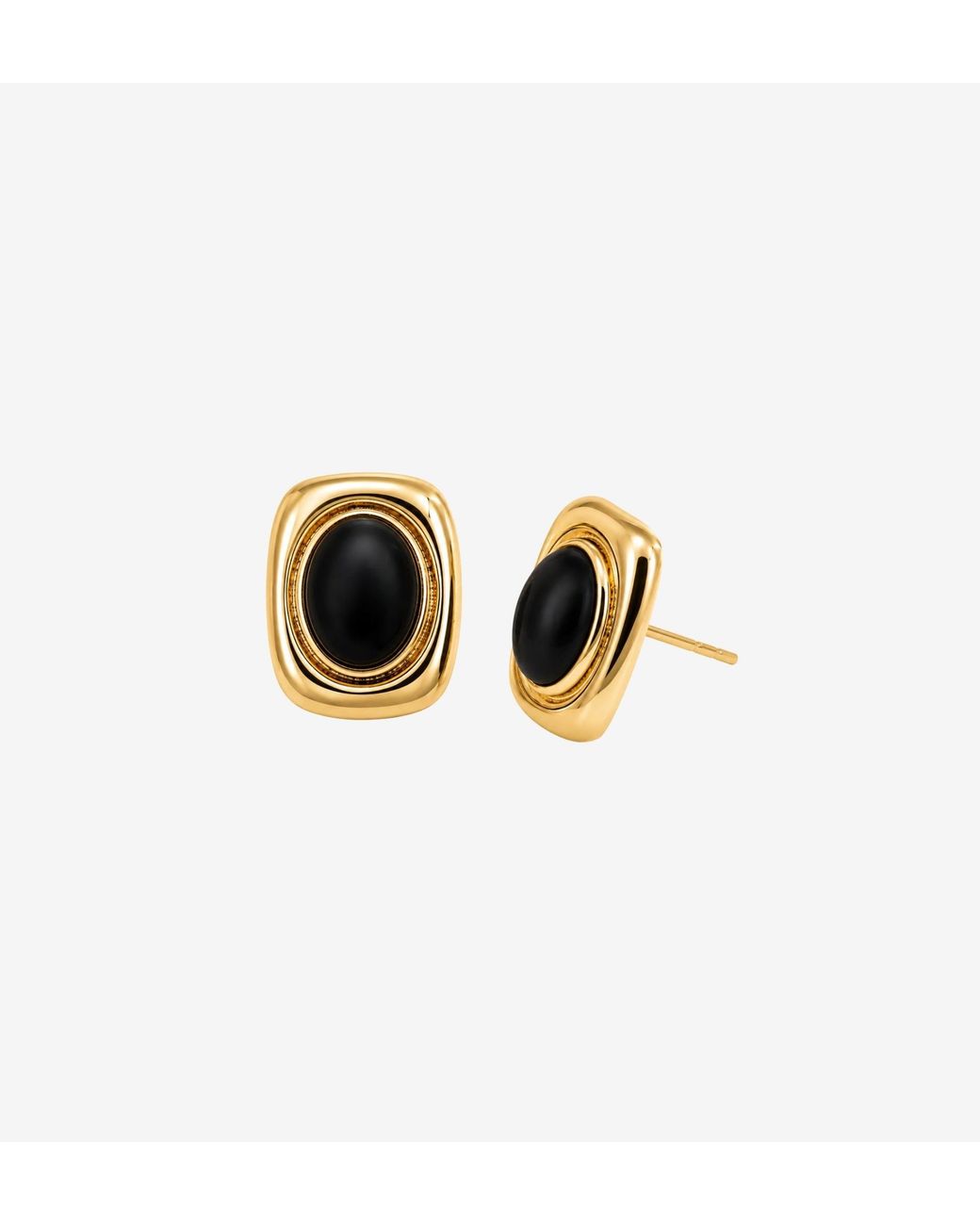 Uchi and Soto Metallic Enso Onyx & Stud Earrings