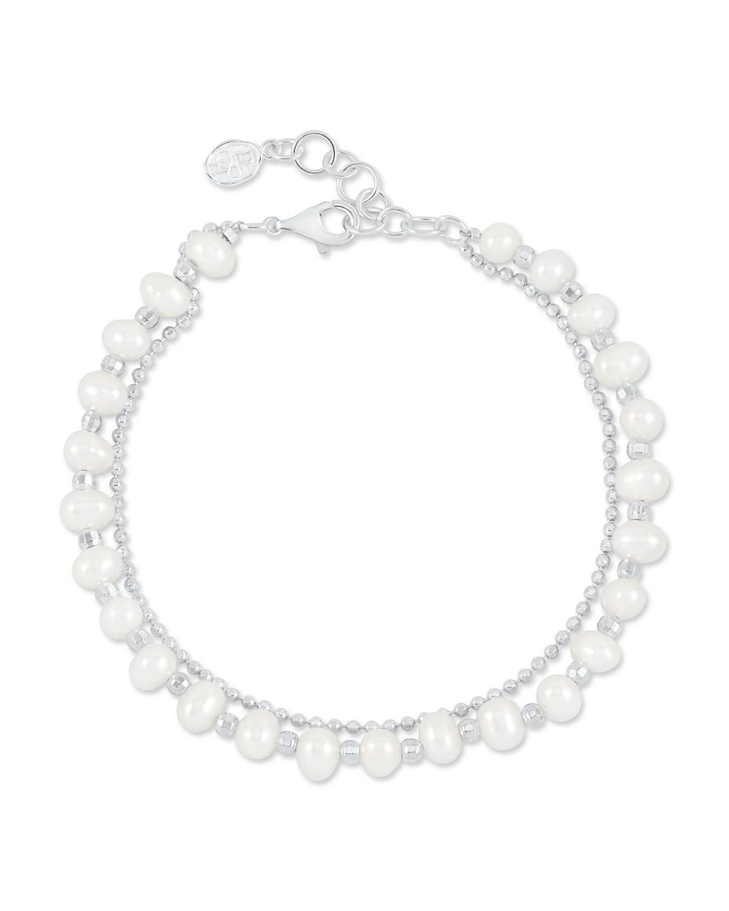 Dower & Hall Metallic Freshwater Luna Pearl Bracelet