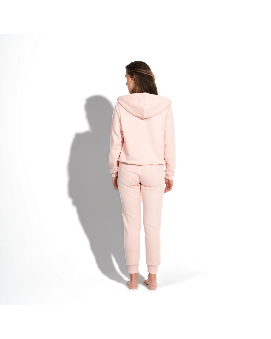Maison Tangerine Pink Premium Cotton Sweatshirt & Joggers Tracksuit Set