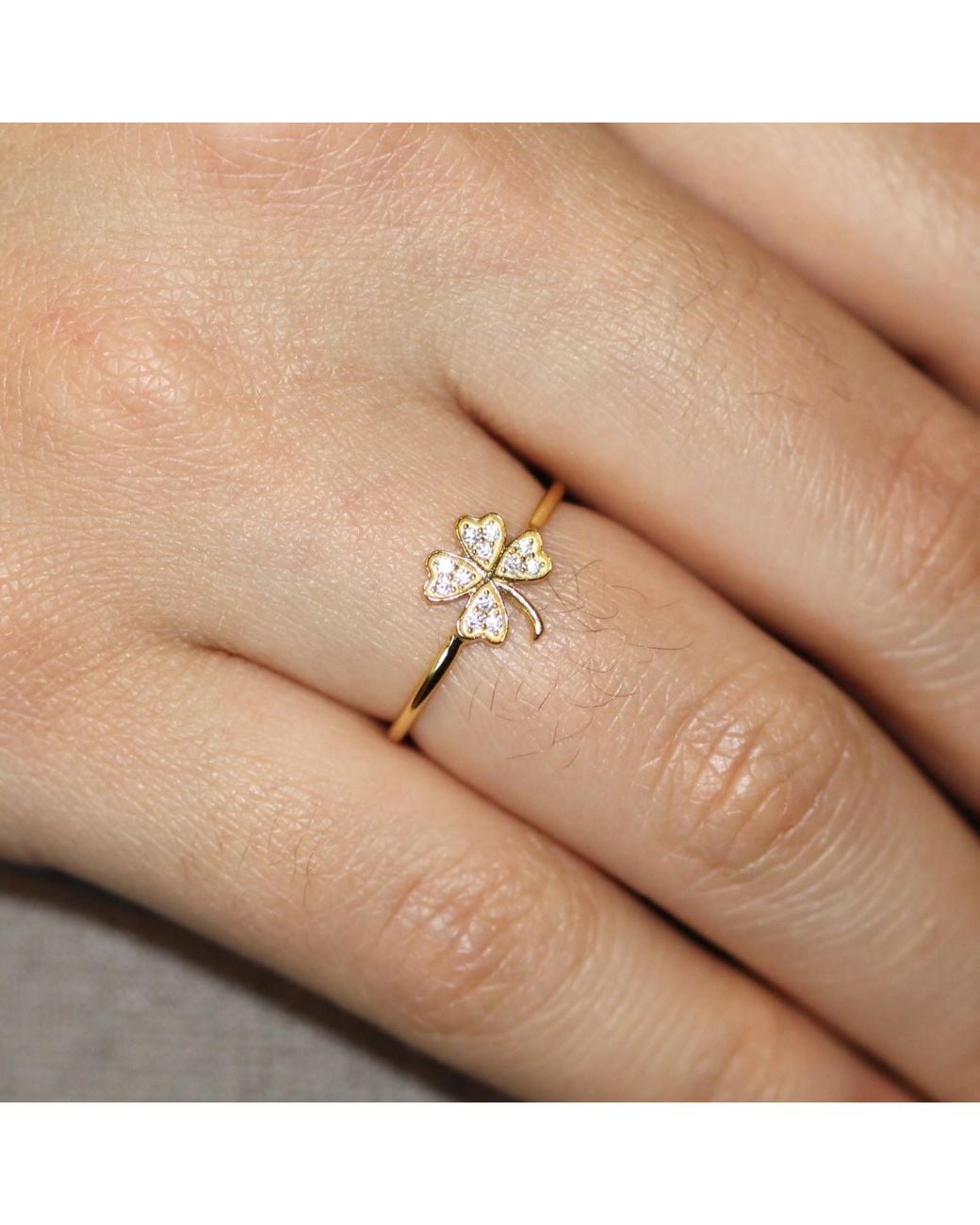 VicStoneNYC Fine Jewelry Metallic Lucky Clover Diamond Ring
