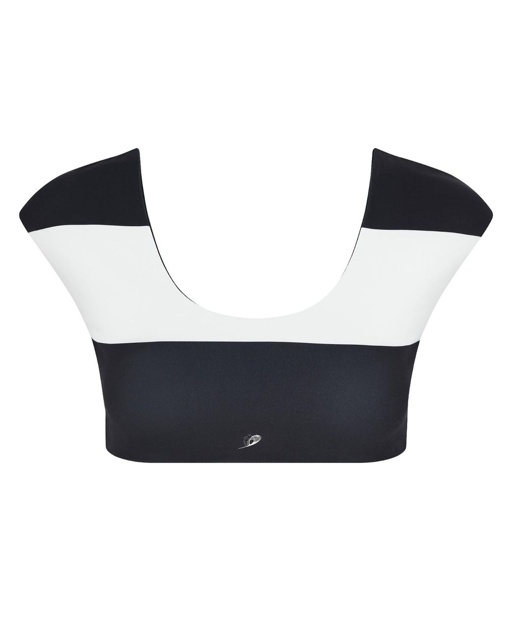 Sea_Washed Blue Adrienne Bikini Top, Reversible Stripe