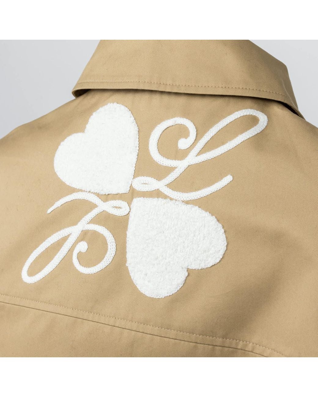 House of Laines London Natural Neutrals Laines Couture Hand Embellished Leopard Cropped Trench