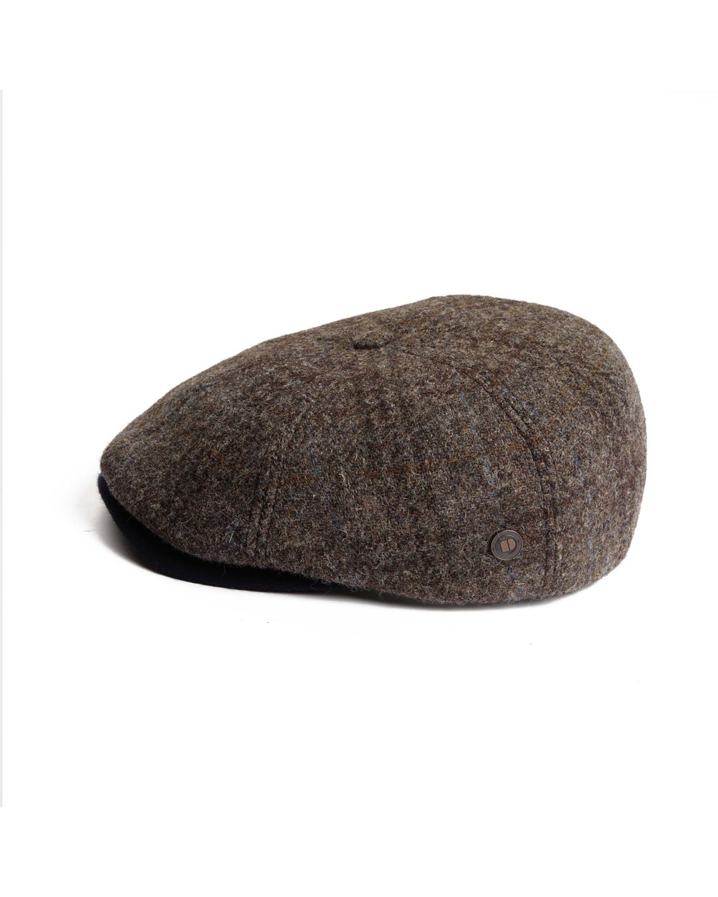 Dasmarca Hats Brown Aaron Harris Tweed Wool Cap With Earflaps for men