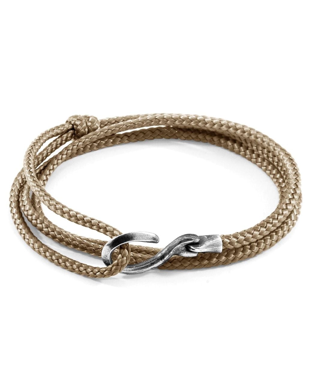 Anchor and Crew Metallic Sand Heysham & Rope Bracelet for men