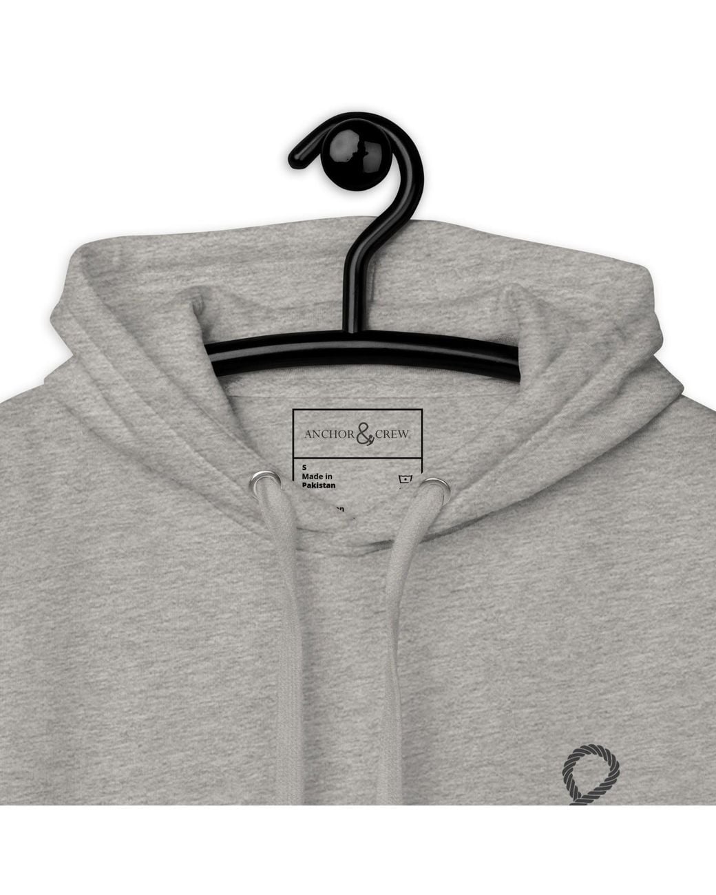 Anchor and Crew Gray Heather Palm Tree Slow Sundays Running Club Cotton Blend Hoodie for men