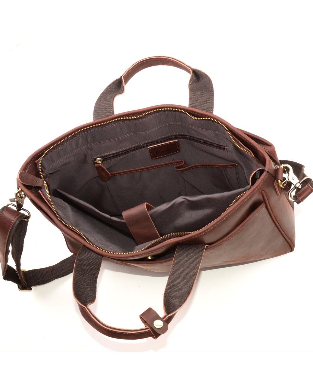 Touri Black Genuine Leather Urban Business Laptop Bag for men