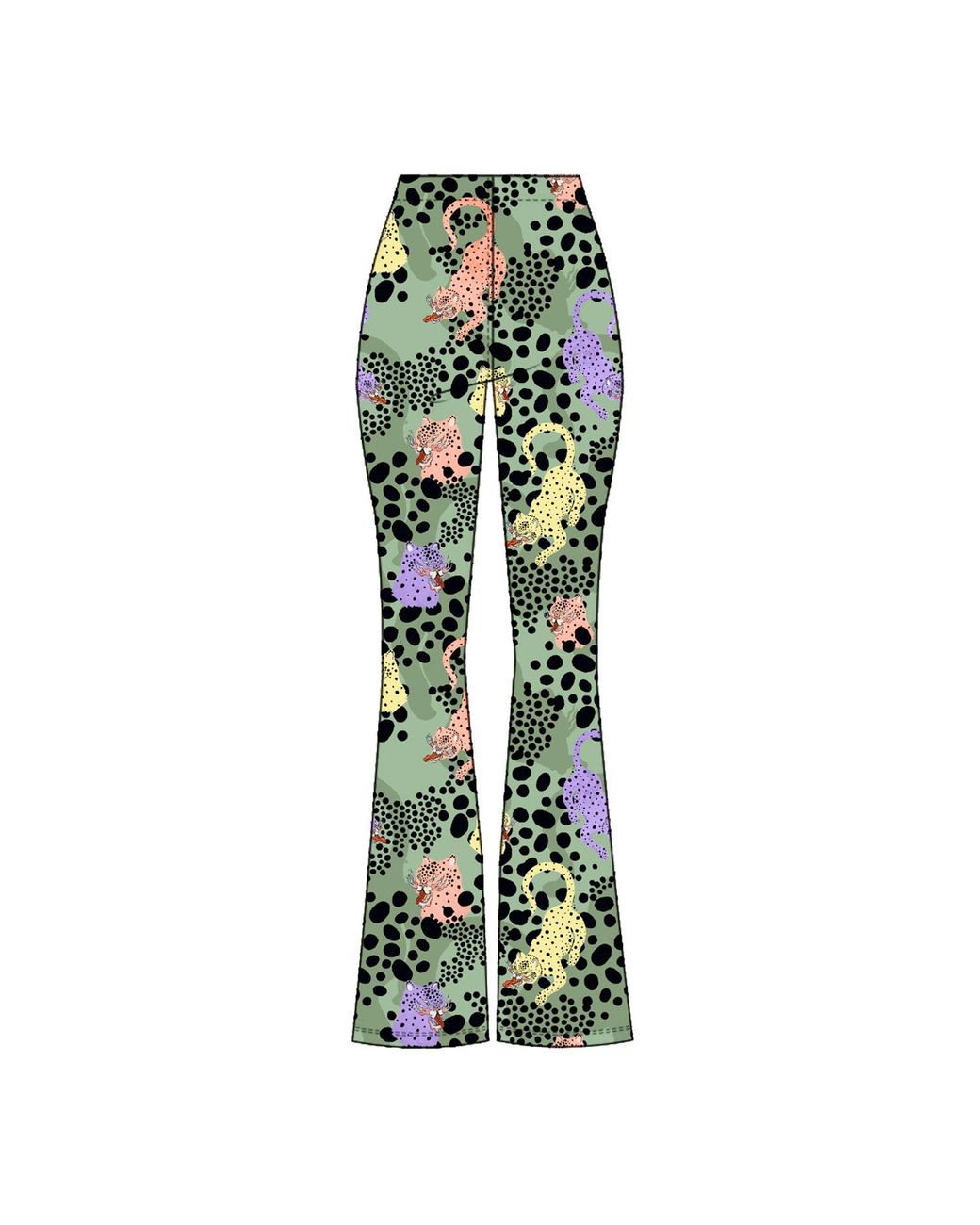 Pitaya Yoga Green Neutrals Ms Chee Flared Pants